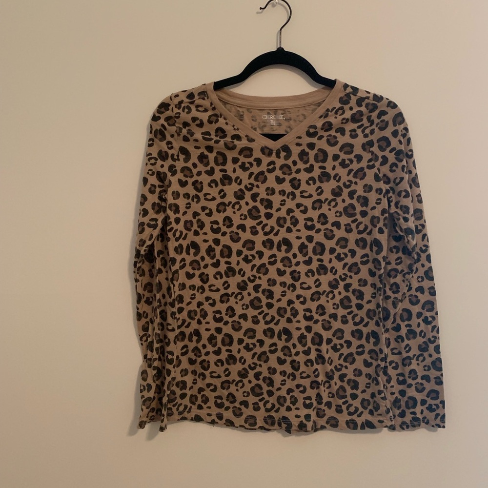 Girls Leopard Print long sleeve shirt